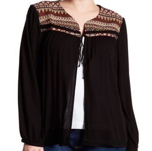 EUCMelrose & Market embroidered cardigan size 1x